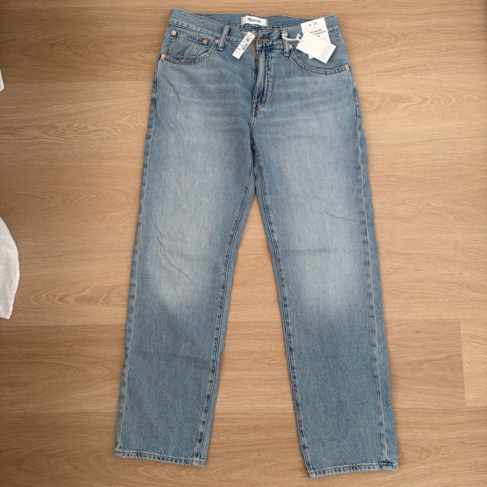 Madewell Light Wash Straight Jeans